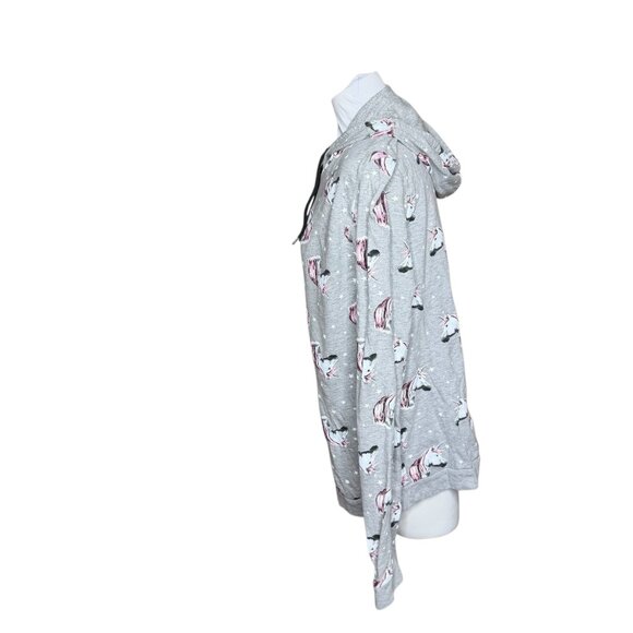On Fire grey Unicorn hoodie 3x - Picture 3 of 6